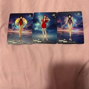 Sailor moon Japanese card lot of 3